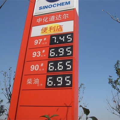 7 Segment Digital Gas Station Price Flip Signs High Temperature Resistance