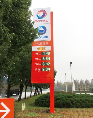 Sunproof Modular Gas Station Led Price Sign Split Flap Digital Display Board