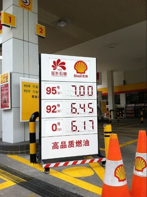 Aluminum Plastic Digital Gas Price Sign Price Signs Fuel Price Display Board 850*320mm