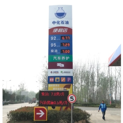600*320mm White LED Gas Price Changer Led Price Sign For Gas Station