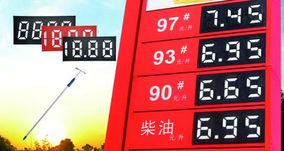 Waterproof Outdoor Gas Price Displays IP65 Oil Digital Price Signs For Gas Station
