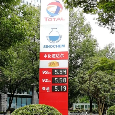 High Brightness Outdoor Red LED Gas Price Sign For Gas Station