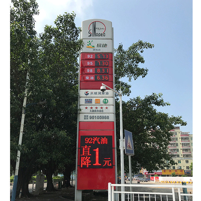 18'' 8.889 Gas Station LED Price Board Waterproof Strong Heat Dissipation Good